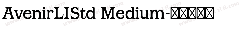 AvenirLIStd Medium字体转换